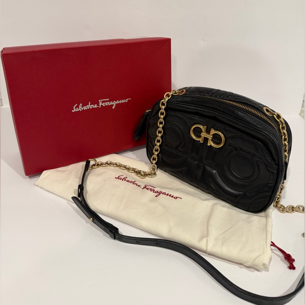 Salvatore Ferragamo Gancini Camera Crossbody Bag